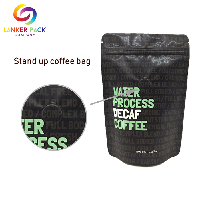 kraft coffee bags with valve