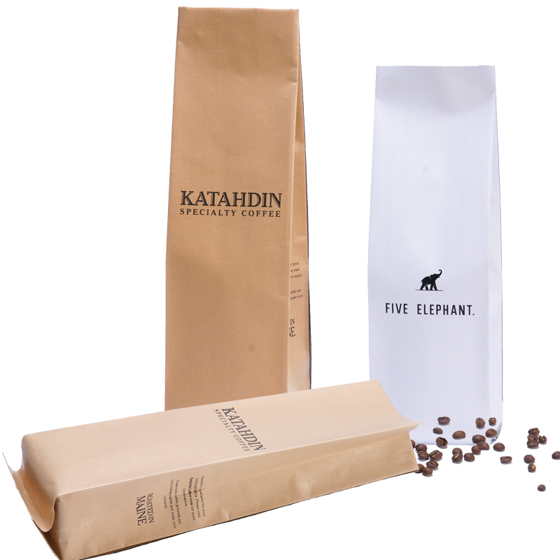 kraft coffee bags with valve